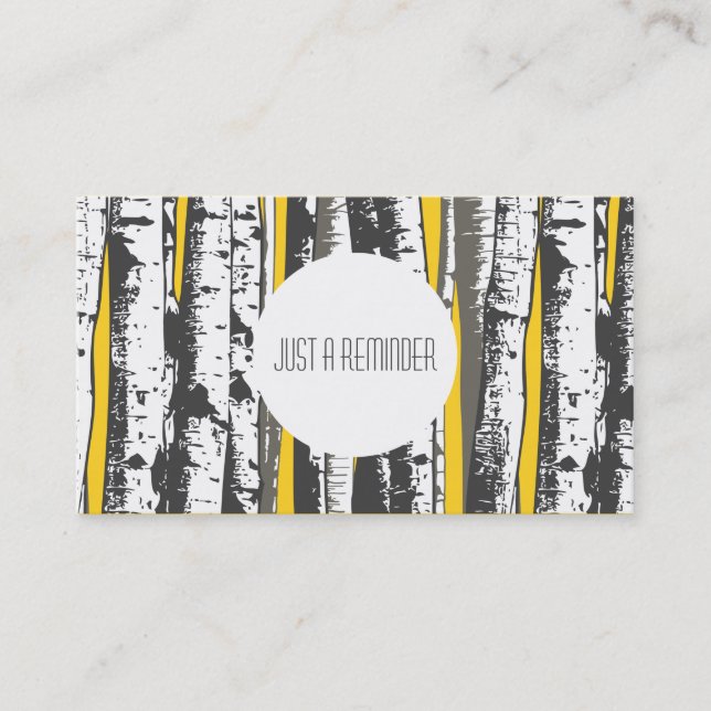 aspen trees appointment reminder card (Front)