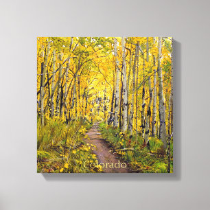 Aspen Trees In Autumn Canvas Print