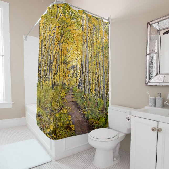 Aspen Trees In Fall Shower Curtain (In Situ)