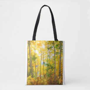 Aspen Trees In Fall Sierra Nevada Mountains, CA Tote Bag