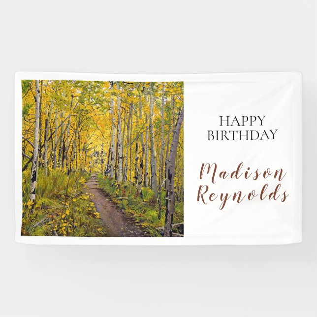 Aspen Trees in the Forest Banner (Horizontal)