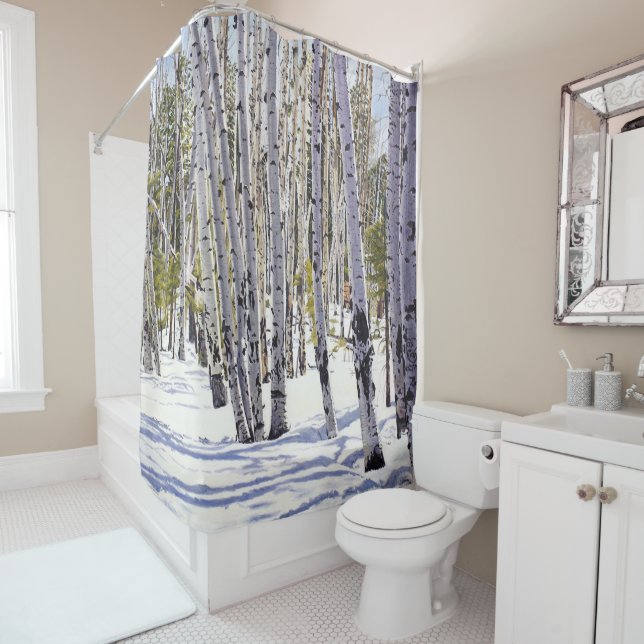 Aspen Trees in the Forest Shower Curtain (In Situ)