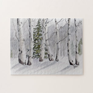 Aspen Trees in Winter puzzle