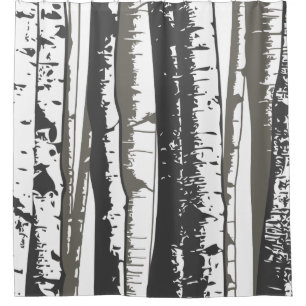 aspen trees shower curtain