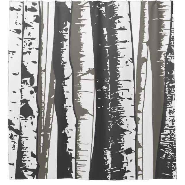 aspen trees shower curtain (Front)