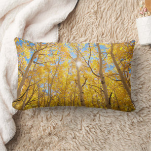 Aspen Trees Sierra Nevada Mountains, CA Lumbar Cushion
