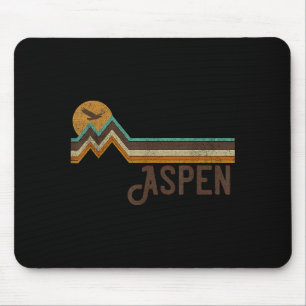 Aspen Vintage Men Women 70s Artwork Mouse Pad