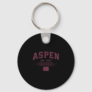 Aspen vintage sports colorado athletic throwback key ring