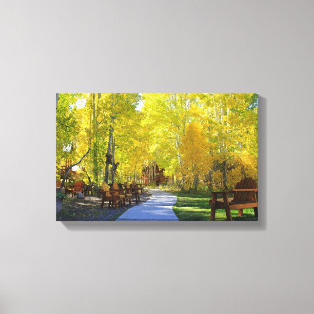 "Aspen Walkway", Autumn, Wrapped Canvas (Front)