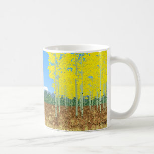 aspens in autumn coffee mug