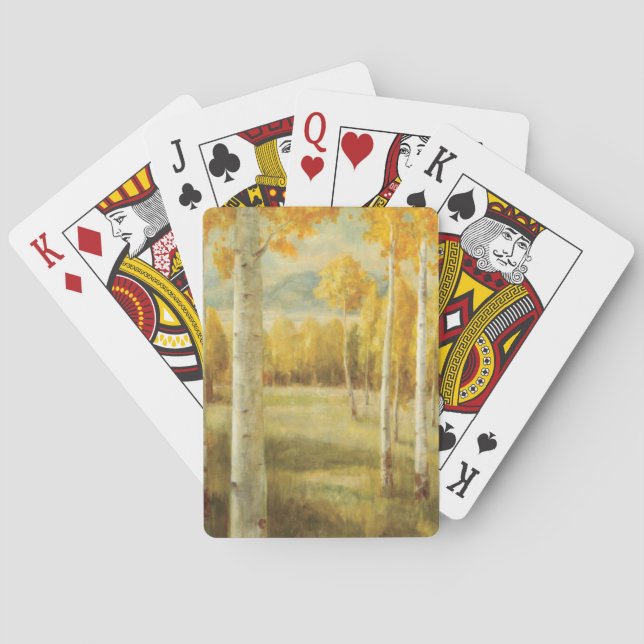Aspens in Autumn Playing Cards (Back)
