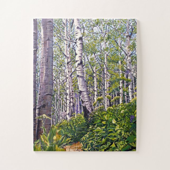 Aspens in the Woodland Jigsaw Puzzle (Vertical)
