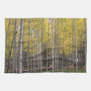 Aspen's yellow glow tea towel
