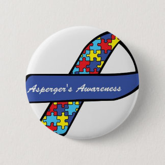 Asperger's Awareness Ribbon 6 Cm Round Badge