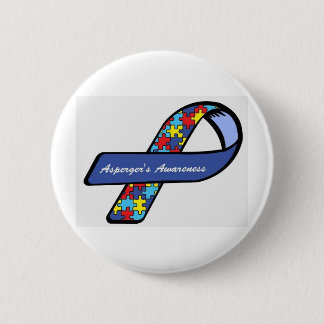 Asperger's Awareness Ribbon 6 Cm Round Badge