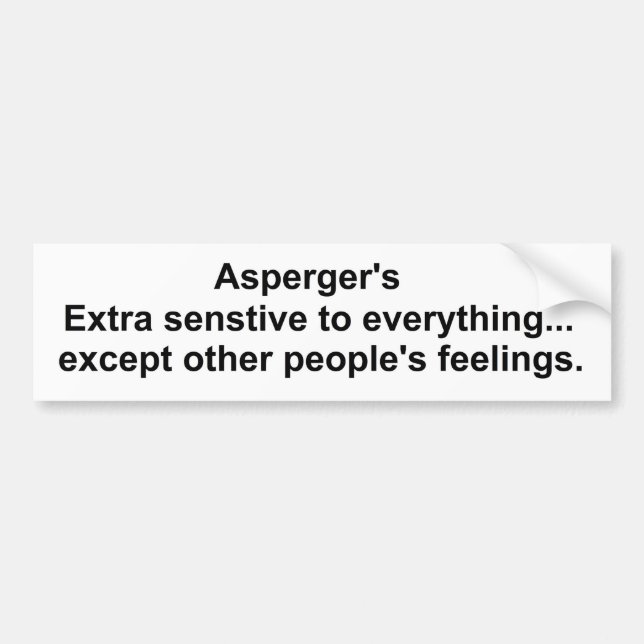 Asperger's gear bumper sticker (Front)
