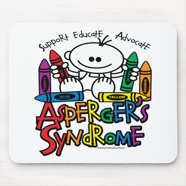 Asperger's Syndrome Crayons Mouse Pad (Front)