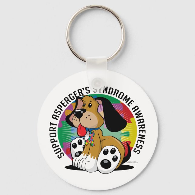 Asperger's Syndrome Dog Key Ring (Front)