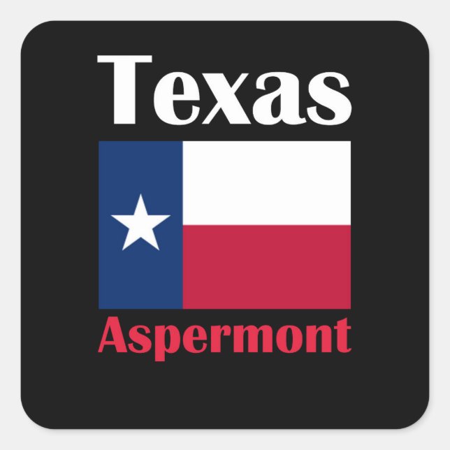 Aspermont TX Square Sticker (Front)