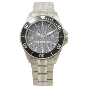 Asphalt and pebbles customisable watch