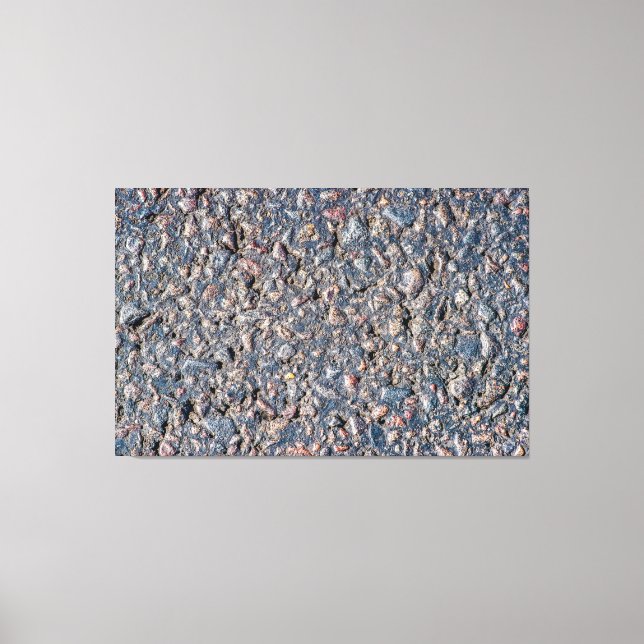 Asphalt and pebbles texture canvas print (Front)