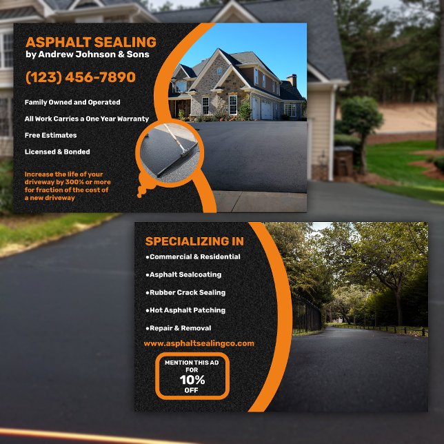 Asphalt Driveway Sealing Company Flyer (Creator Uploaded)