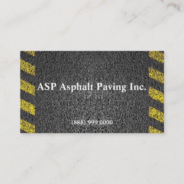 Asphalt Paving Business Card (Front)