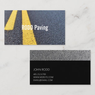Asphalt, Paving, Construction, Roadwork Business B Business Card