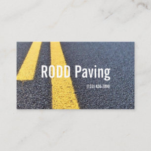 Asphalt, Paving, Construction, Roadwork Business B Card
