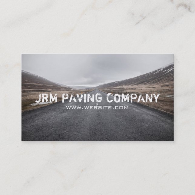 Asphalt, Paving, Construction, Roadwork Business Business Card (Front)