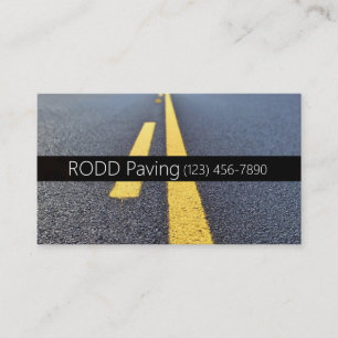 Asphalt, Paving, Construction, Roadwork Business Card