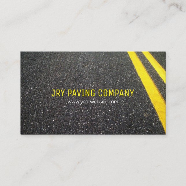 Asphalt, Paving, Construction, Roadwork Business Card (Front)
