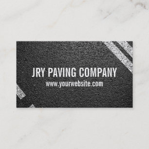 Asphalt, Paving, Construction, Roadwork Business Card