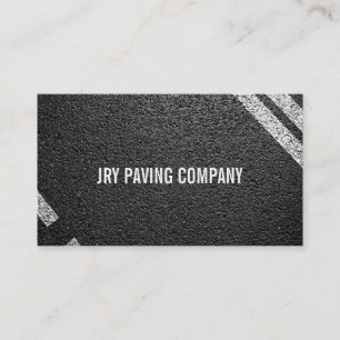 Asphalt, Paving, Construction, Roadwork Business Card