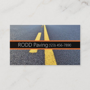 Asphalt, Paving, Construction, Roadwork Business Card