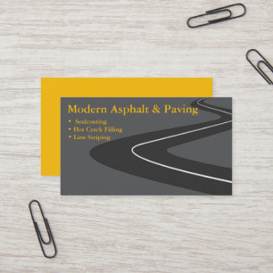 Asphalt & Paving / Driveway Construction Services Business Card