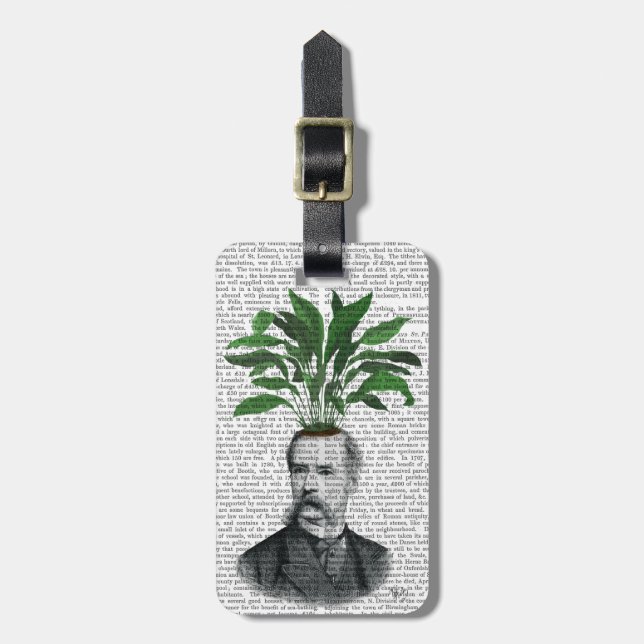 Aspidistra Head Plant Head Luggage Tag (Front Vertical)