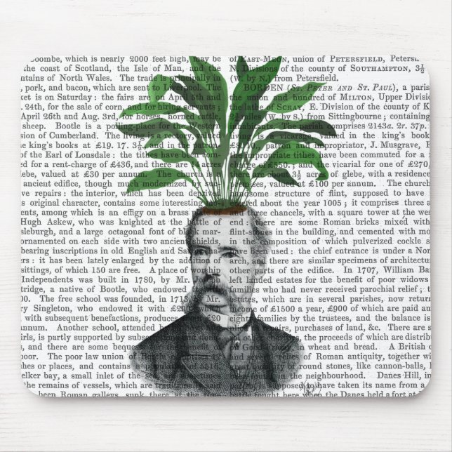 Aspidistra Head Plant Head Mouse Pad (Front)