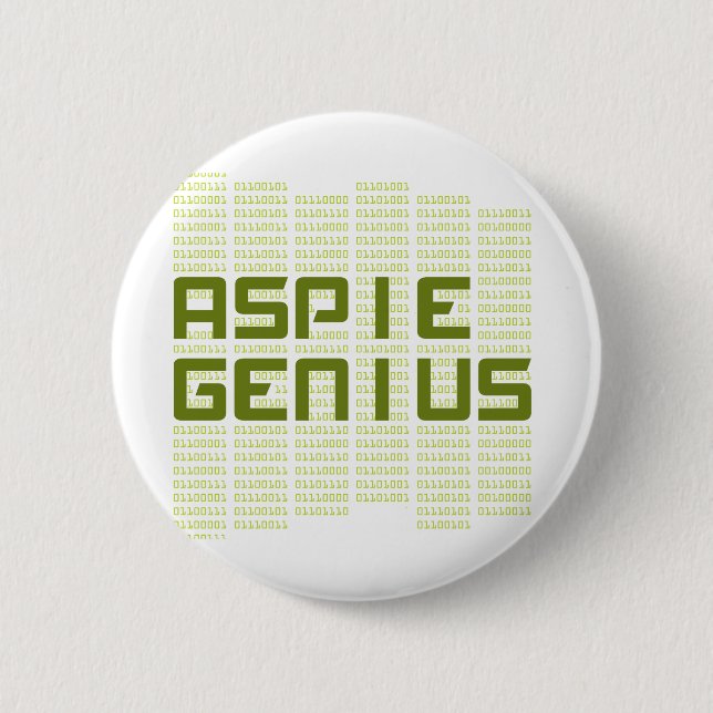 Aspie Genius - Computers 6 Cm Round Badge (Front)