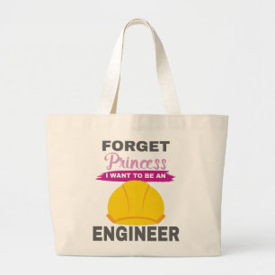 Aspirational Girls Forget Princess I Want To Be An Large Tote Bag