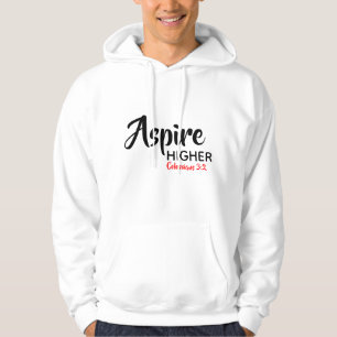 ASPIRE HIGHER Inspirational Christian Scripture Hoodie