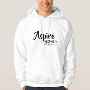 ASPIRE HIGHER Inspirational Christian Scripture Hoodie