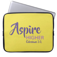 ASPIRE HIGHER Inspirational Christian Yellow