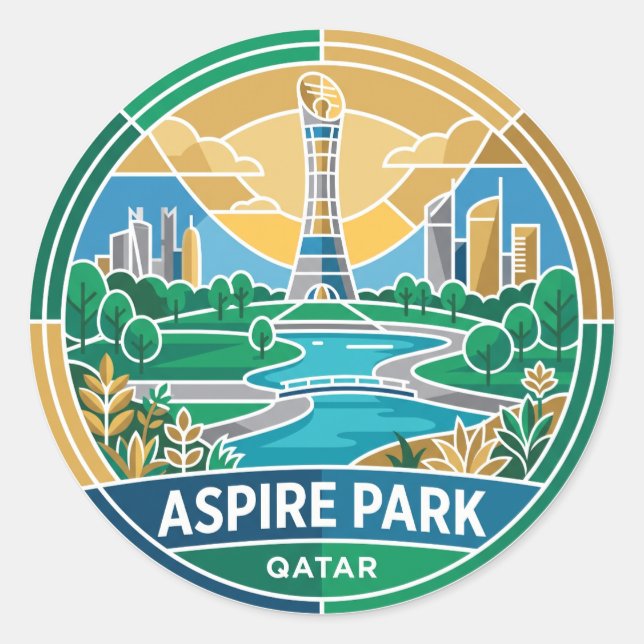 Aspire Park Qatar Classic Round Sticker (Front)