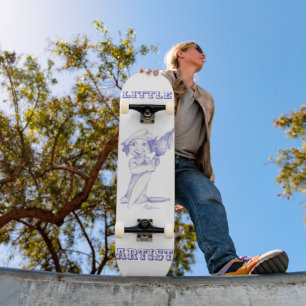 Aspiring little artist skateboard