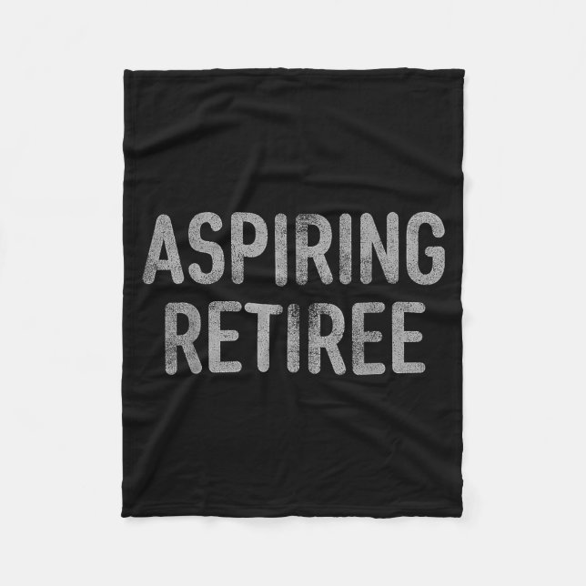 Asring Retiree Distressed Shirt - Funny Retirement Fleece Blanket (Front)