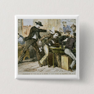 Assassination of 'Wild Bill' (W.B. Hickok) by Jack 15 Cm Square Badge