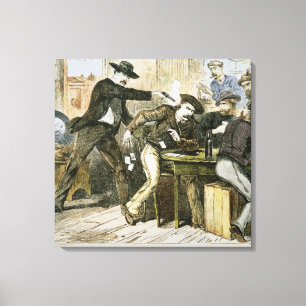 Assassination of 'Wild Bill' (W.B. Hickok) by Jack Canvas Print