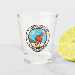 Assateague Island National Seashore Badge Shot Glass