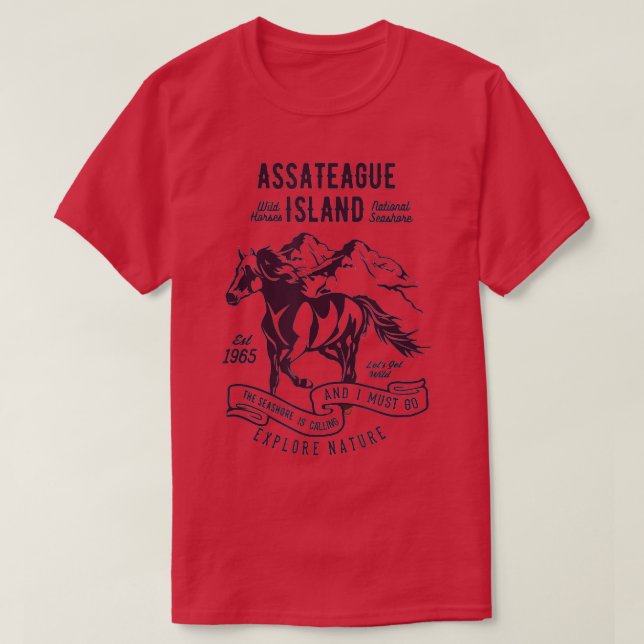 Assateague Island National Seashore Wild Horses    T-Shirt (Design Front)